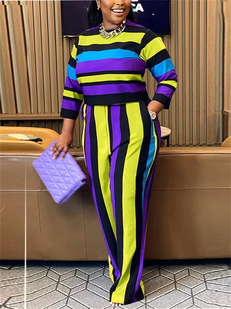 Wmstar Plus Size Two Piece Women Clothing Long