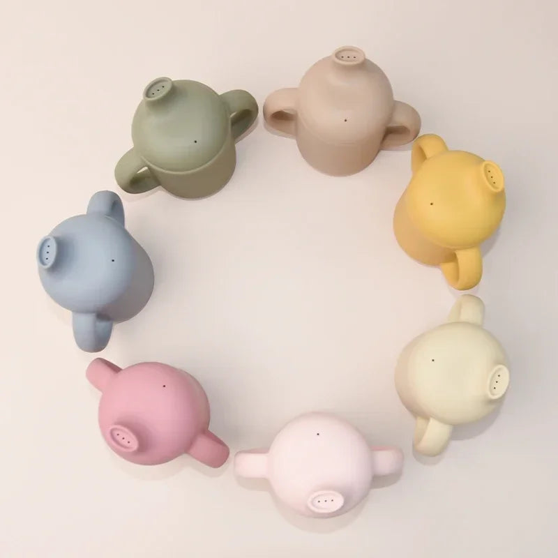 Wolife Baby Silicone Sippy Cup Baby Learning Drinking