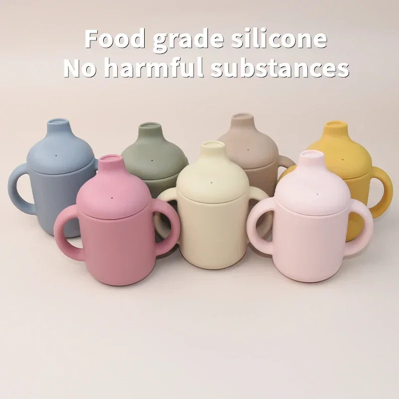 Wolife Baby Silicone Sippy Cup Baby Learning Drinking