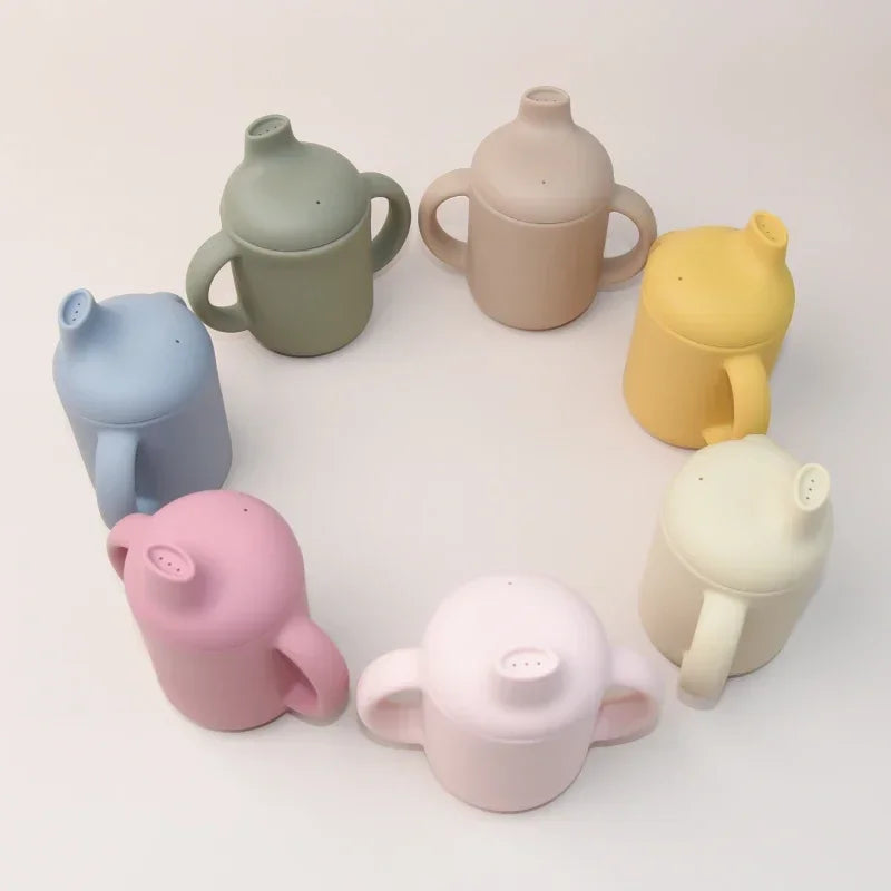 Wolife Baby Silicone Sippy Cup Baby Learning Drinking