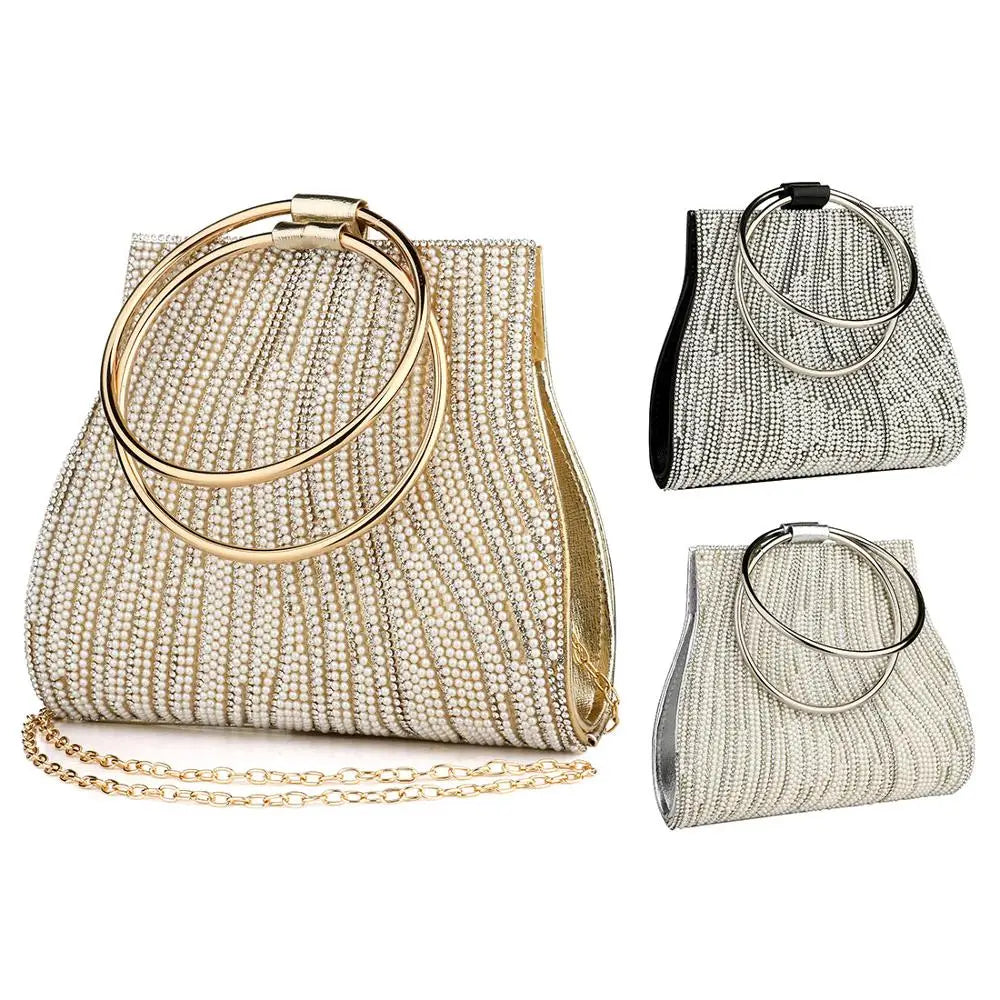 Woman Evening Bag Diamond Rhinestone Clutch Crystal Day