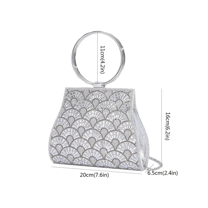 Woman Evening Bag Diamond Rhinestone Clutch Crystal Day