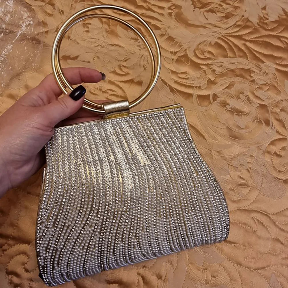 Woman Evening Bag Diamond Rhinestone Clutch Crystal Day