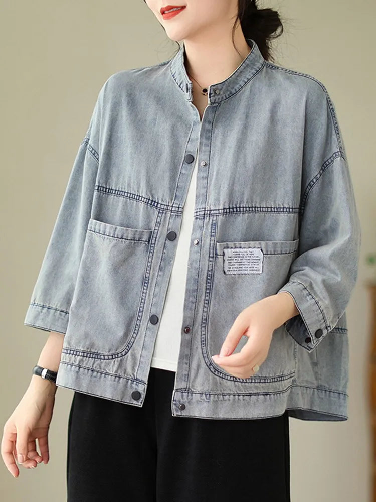 Women Casual Denim Jackets New Arrival 2023 Autumn