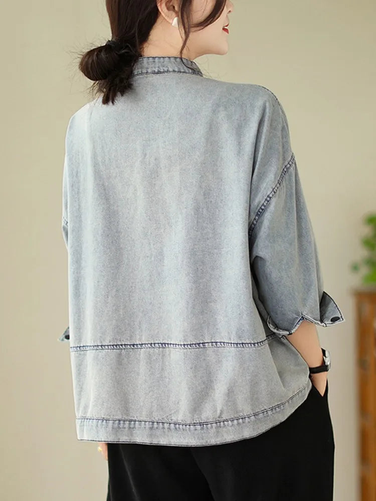Women Casual Denim Jackets New Arrival 2023 Autumn