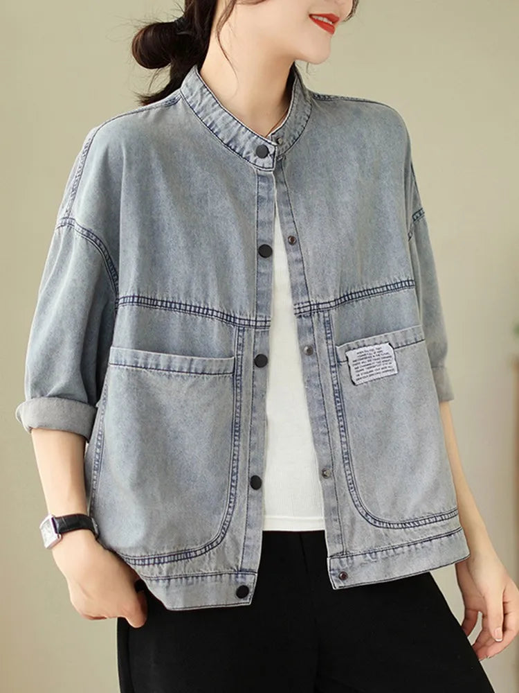 Women Casual Denim Jackets New Arrival 2023 Autumn