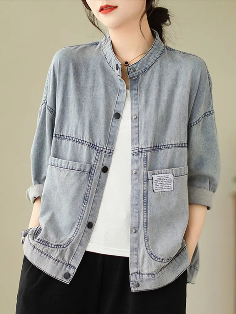 Women Casual Denim Jackets New Arrival 2023 Autumn