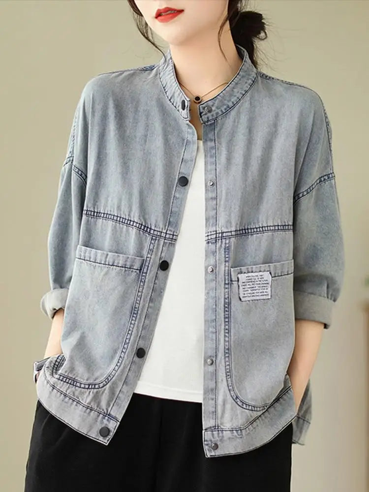 Women Casual Denim Jackets New Arrival 2023 Autumn