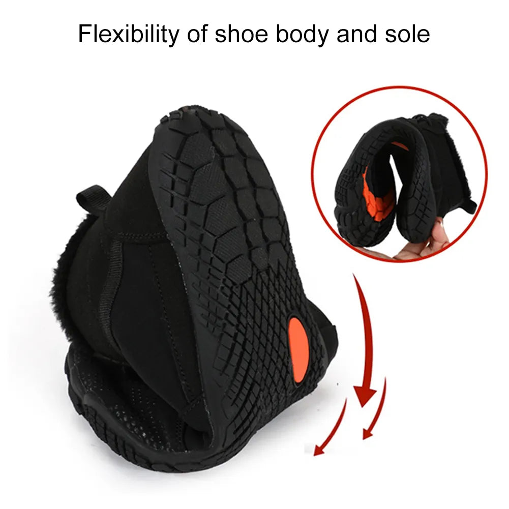 Women Men Winter Booties High-Top Barefoot Trekking Mountain