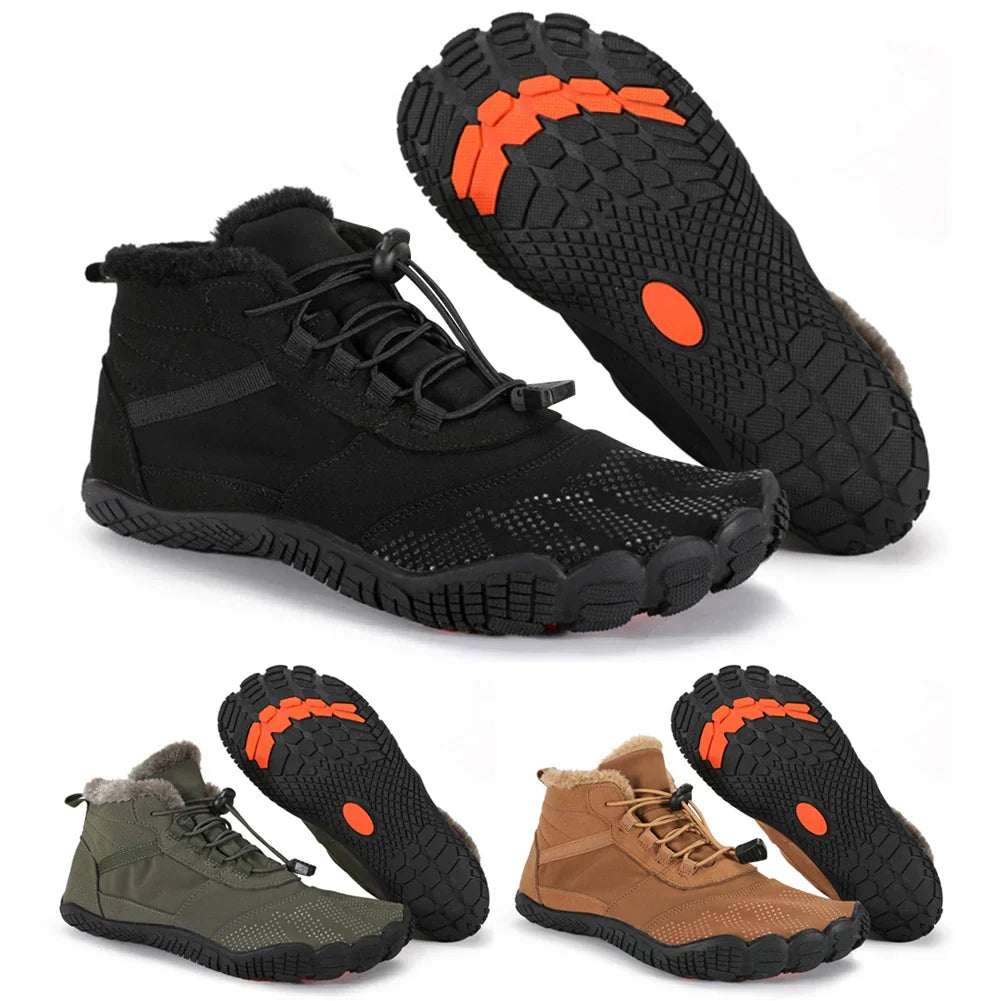 Women Men Winter Booties High-Top Barefoot Trekking Mountain