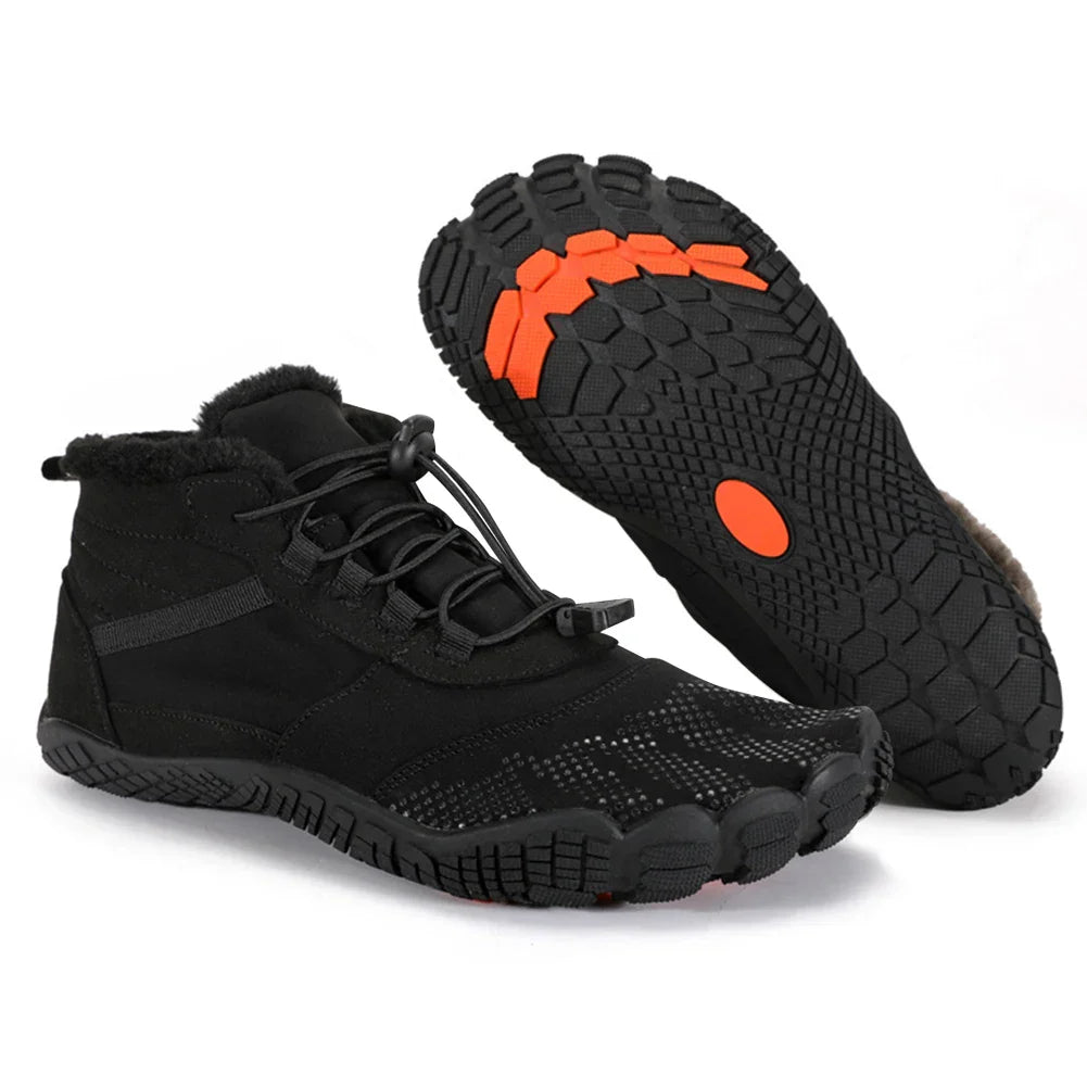 Women Men Winter Booties High-Top Barefoot Trekking Mountain