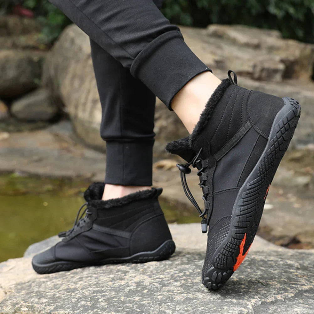 Women Men Winter Booties High-Top Barefoot Trekking Mountain