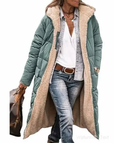 Women's 2024 Warm Winter Coats Reversible Sherpa Fleece