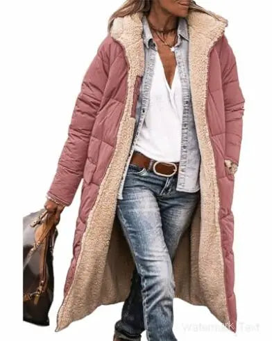 Women's 2024 Warm Winter Coats Reversible Sherpa Fleece
