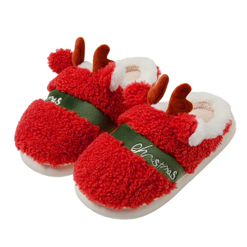 Women s Christmas Fuzzy Slippers Soft Comfy Antler