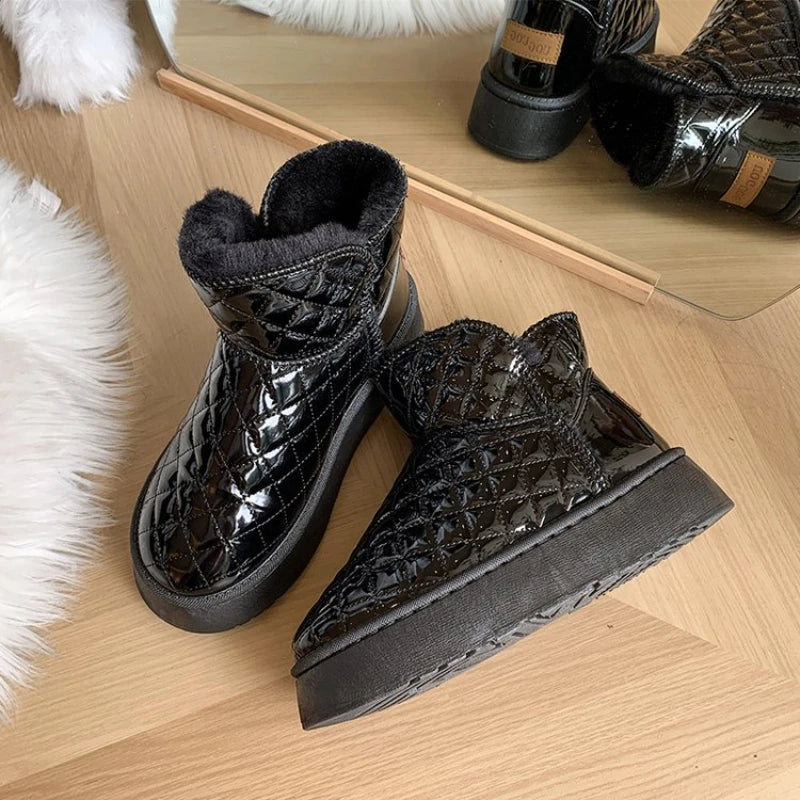 Women's snow boots winter warm plush boots women's