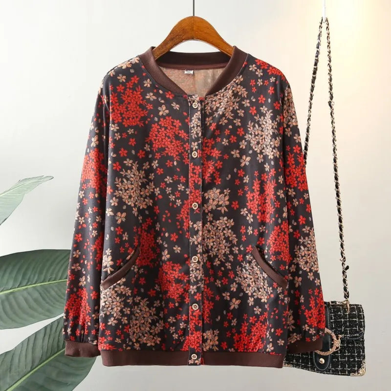 Womens Plus Size Jacket Spring Autumn Casual Clothing