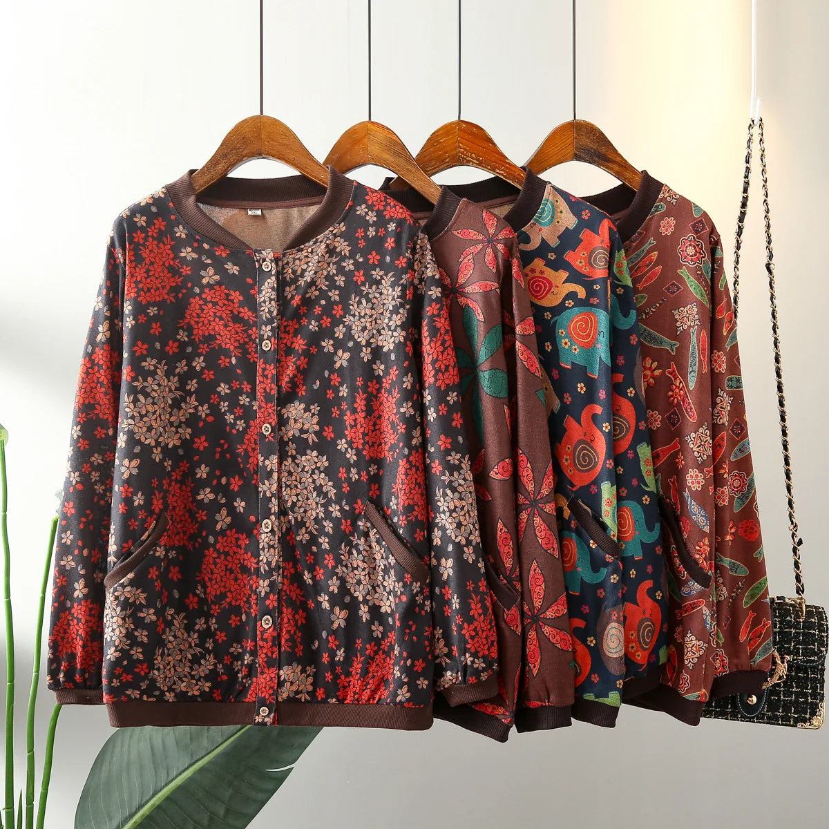 Womens Plus Size Jacket Spring Autumn Casual Clothing