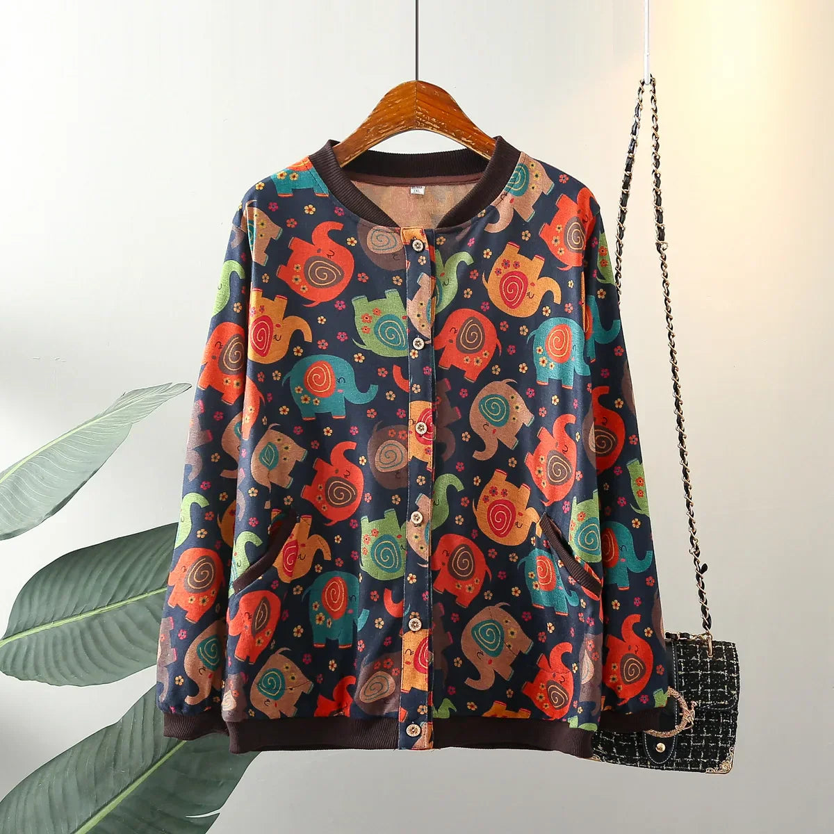 Womens Plus Size Jacket Spring Autumn Casual Clothing