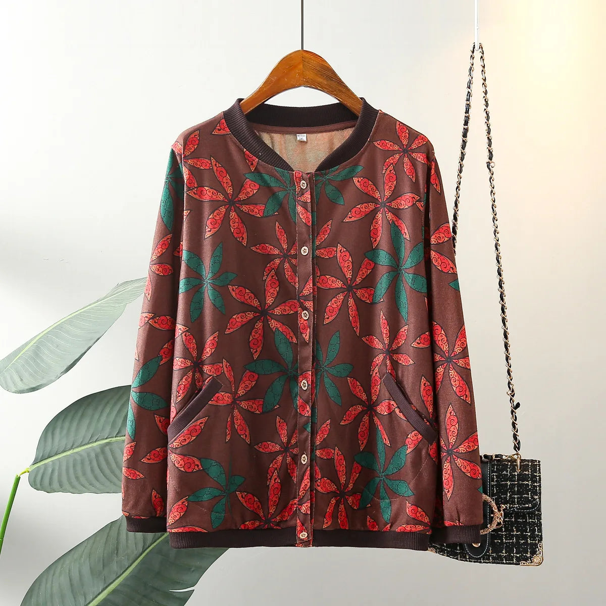 Womens Plus Size Jacket Spring Autumn Casual Clothing