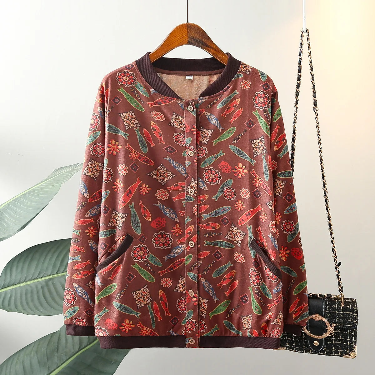 Womens Plus Size Jacket Spring Autumn Casual Clothing