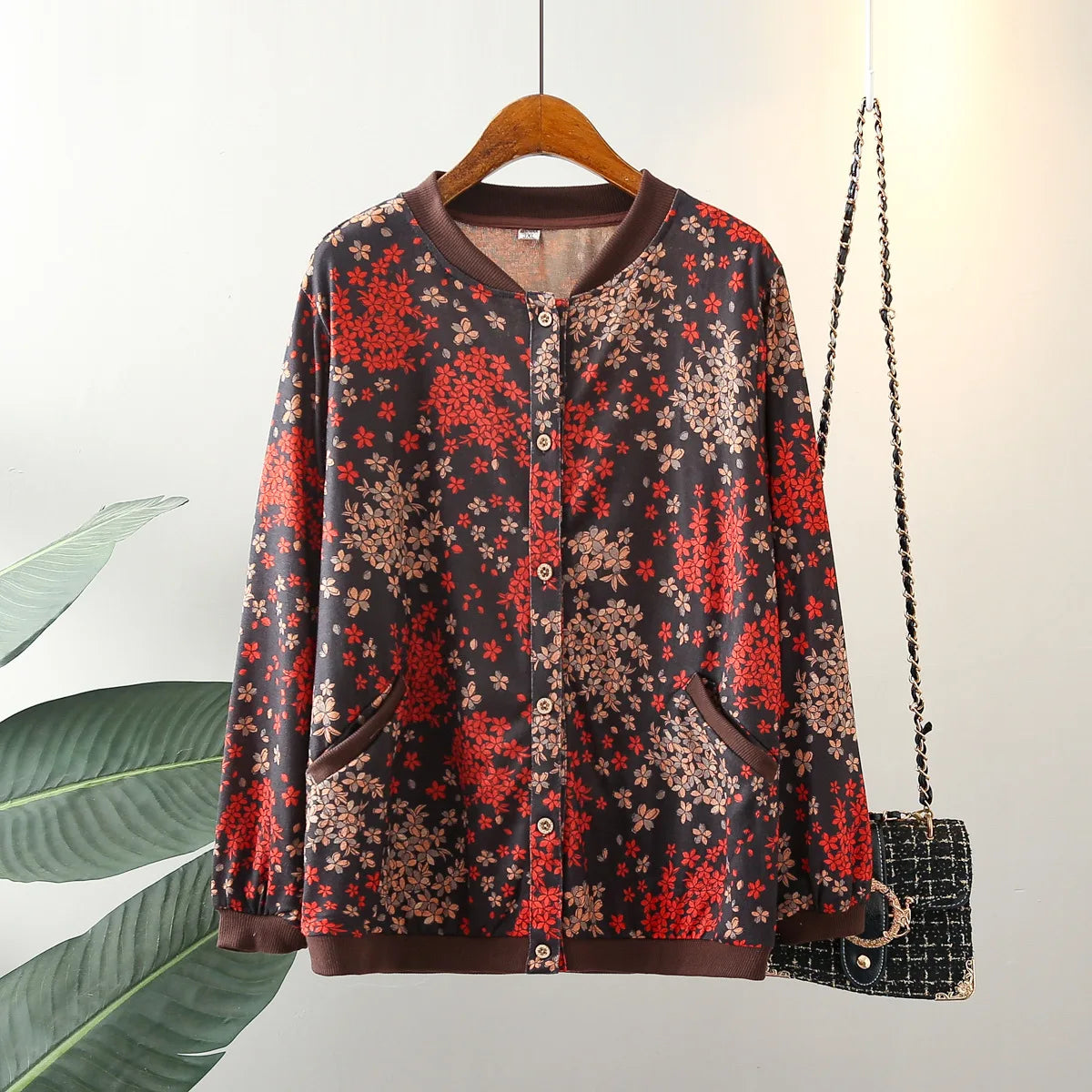Womens Plus Size Jacket Spring Autumn Casual Clothing