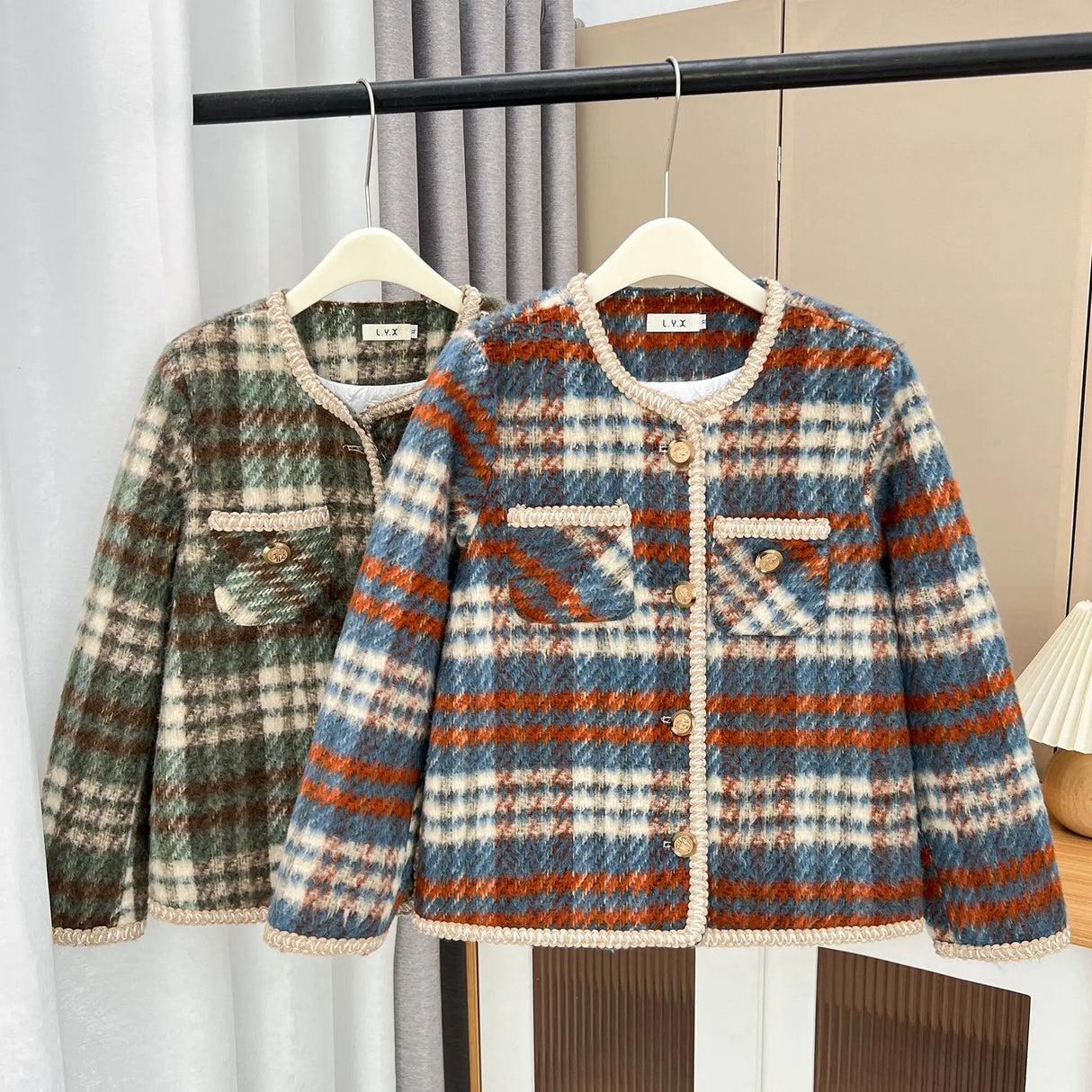 Womens Plus Size Woollen Jacket Autumn Casual Clothing