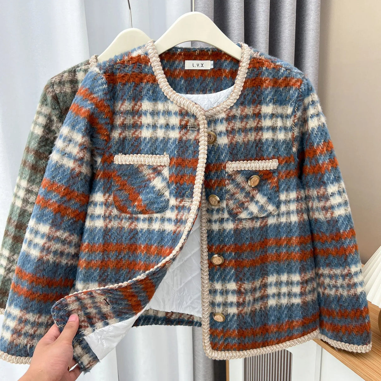 Womens Plus Size Woollen Jacket Autumn Casual Clothing