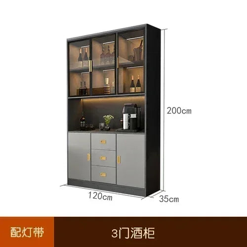 Wooden Display Wine Cabinets Kitchen Storage Living Room