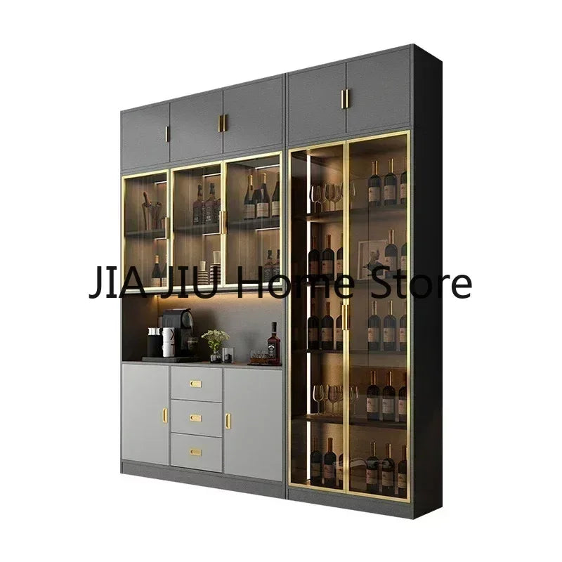 Wooden Display Wine Cabinets Kitchen Storage Living Room