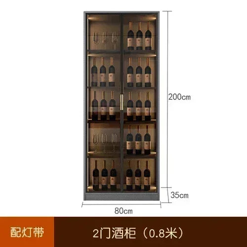 Wooden Display Wine Cabinets Kitchen Storage Living Room