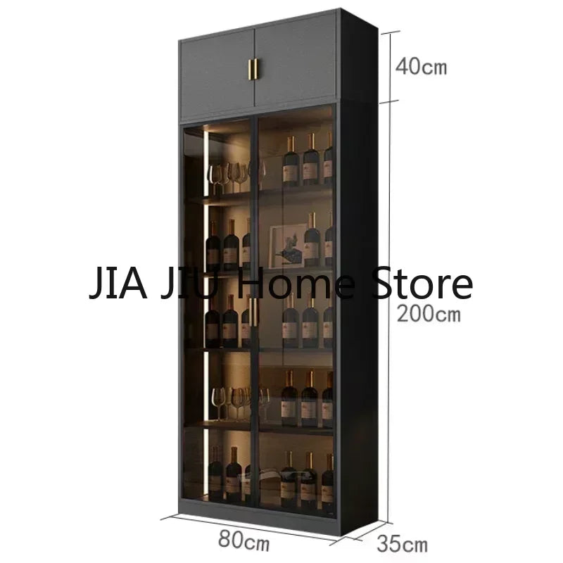 Wooden Display Wine Cabinets Kitchen Storage Living Room