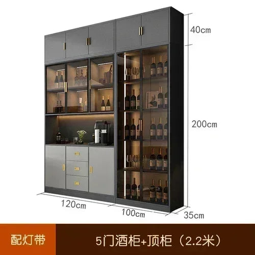 Wooden Display Wine Cabinets Kitchen Storage Living Room