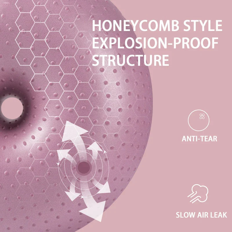 Yoga Ball Exercise Fitness Pilates Donut Balance Fitness