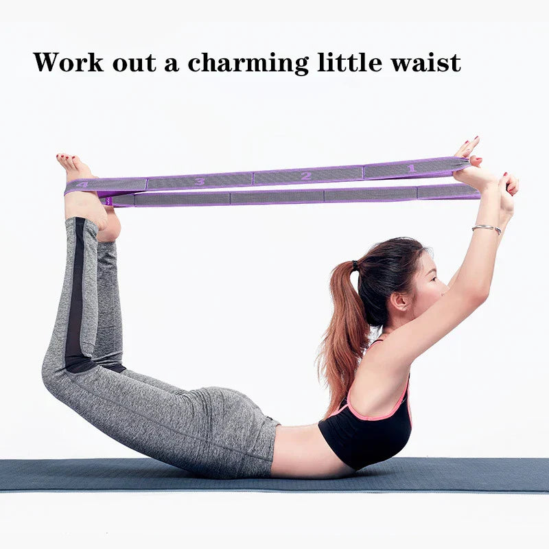 Yoga Pull Strap Belt Polyester Latex Elastic Latin