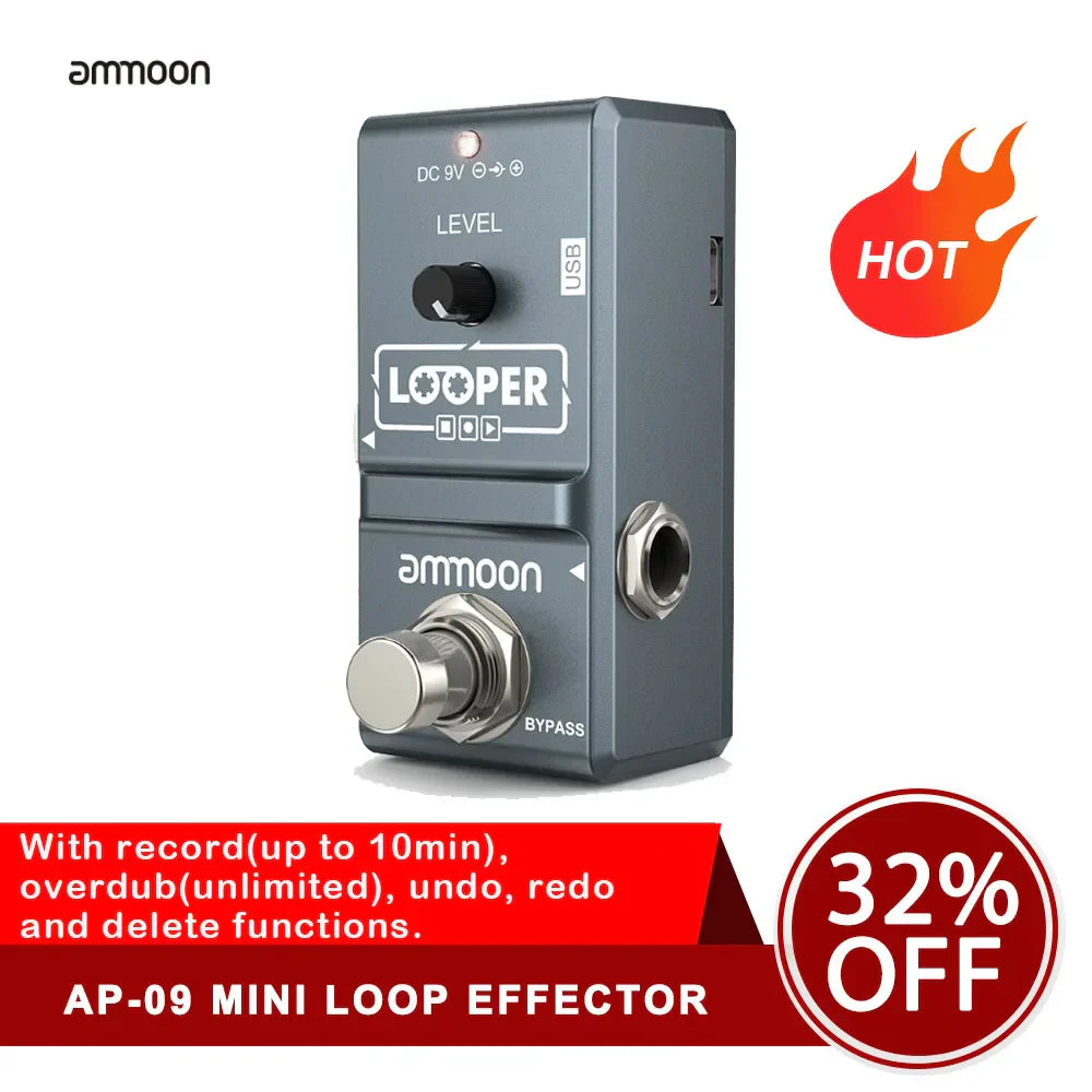 ammoon AP-09 Looper Guitar Pedal Nano Series Loop
