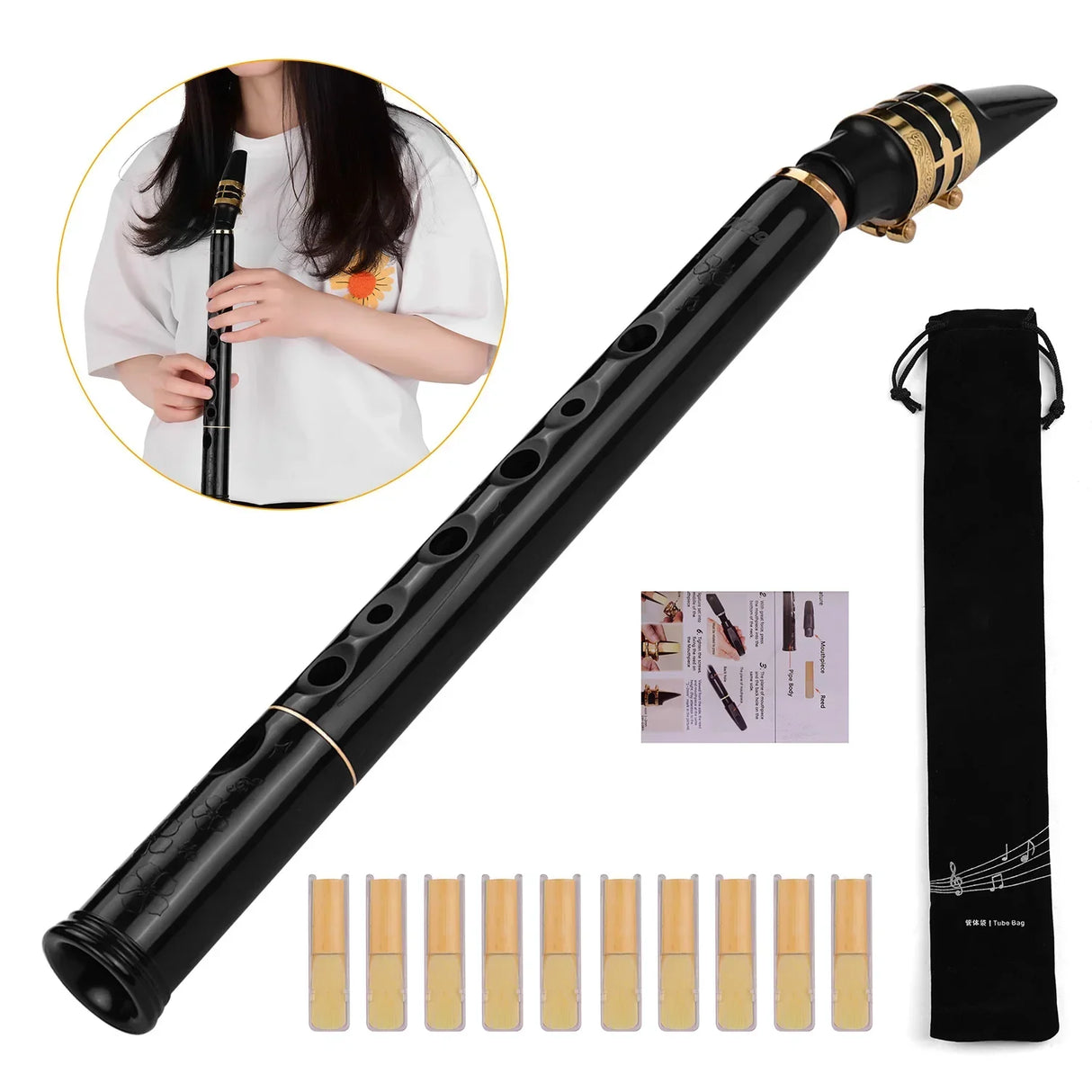 ammoon Eb Alto Saxophone Brass Lacquered Gold Lacquer