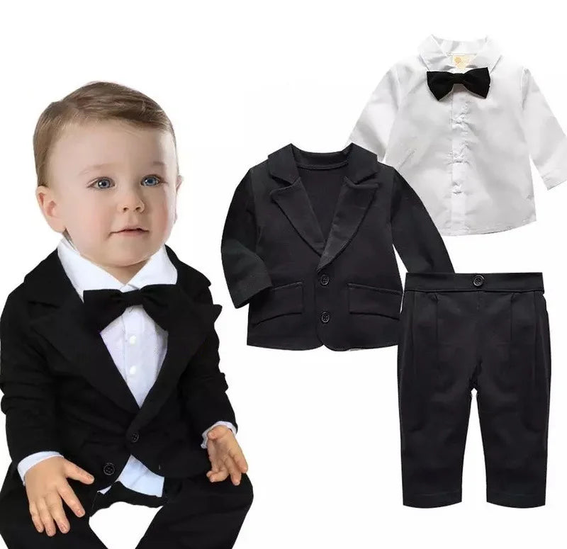 baby clothing Sets Romper Gentleman baby boys clothes