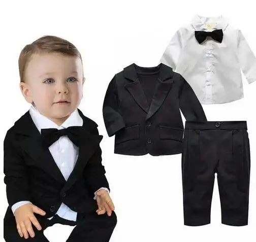 baby clothing Sets Romper Gentleman baby boys clothes