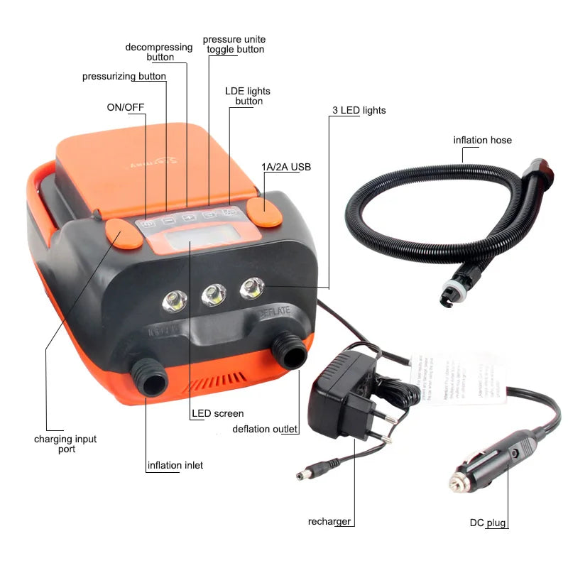 high pressure DC12V electrical electric air pump built