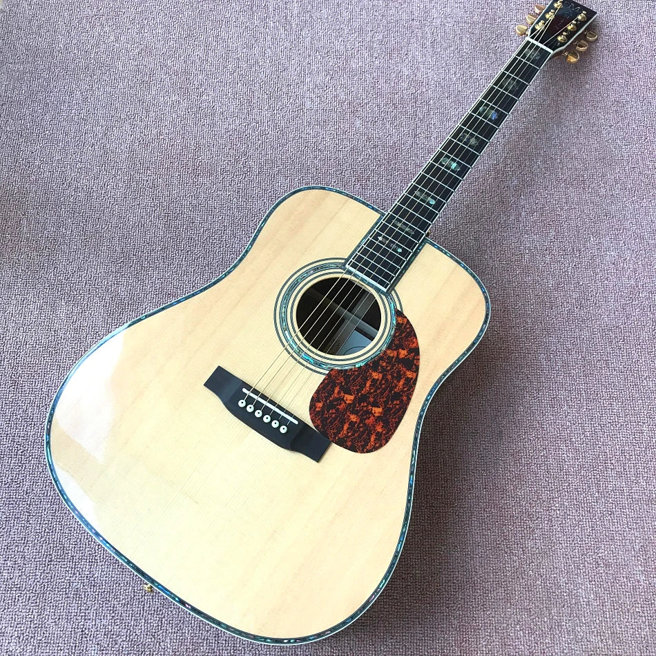 new solid spruce top acoustic guitar D type