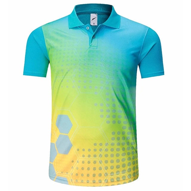 Reginald Golf HighPerformance Hex Shirt (Aqua)