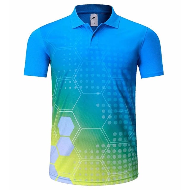 Reginald Golf HighPerformance Hex Shirt (Blue)