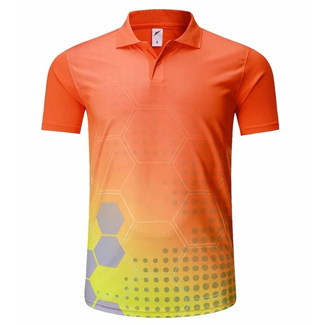 Reginald Golf HighPerformance Hex Shirt (Orange)