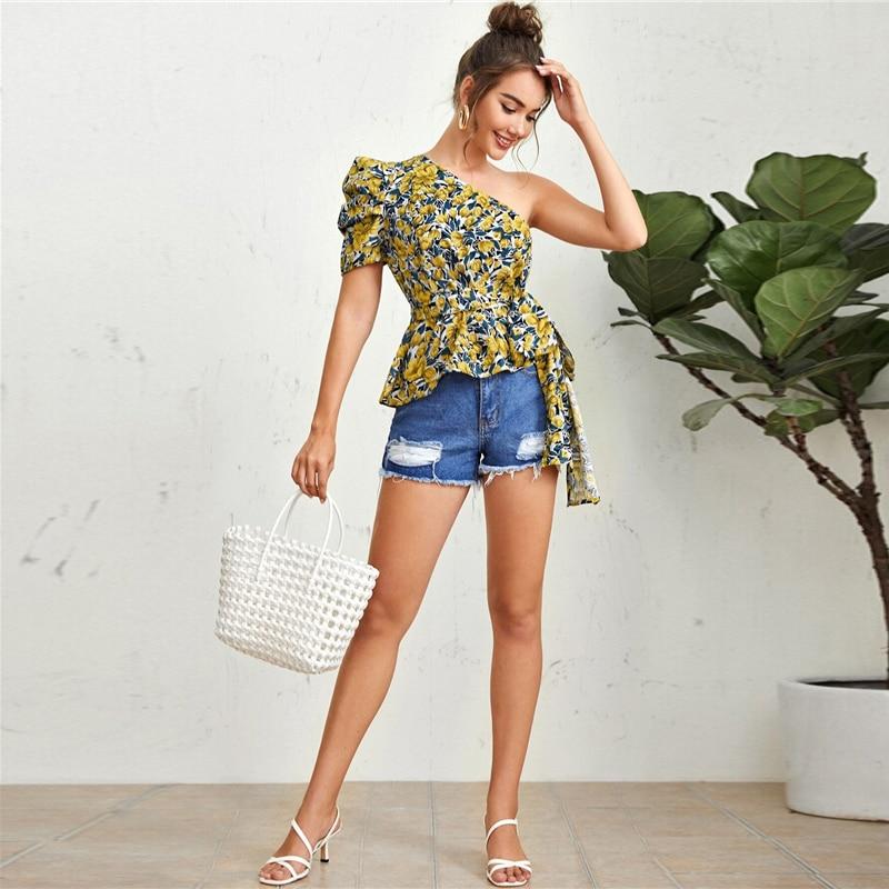 Renee Calico Blouse Yellow