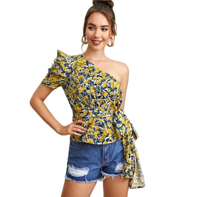 Renee Calico Blouse Yellow