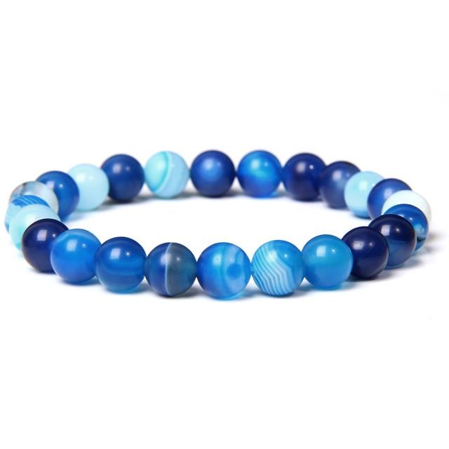 Ocean Braceletblue veins agate