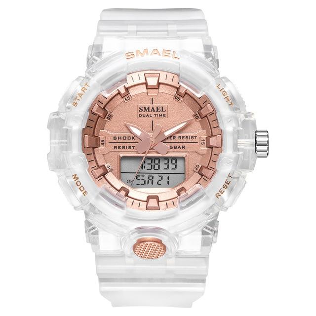 Trax Ops Watch Clear Rose Gold