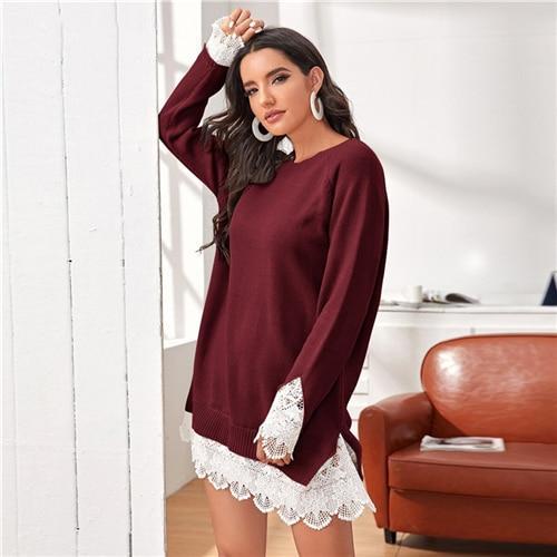 Nova Sweater Dress Maroon