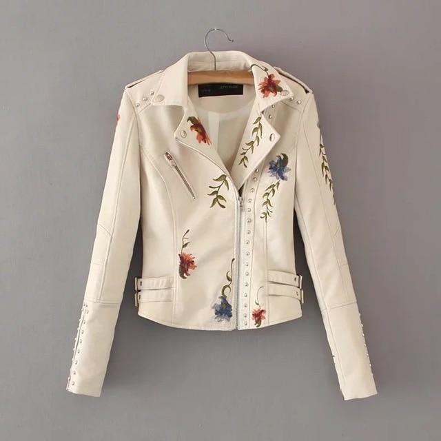 Rosebud Vegan Leather Jacket White
